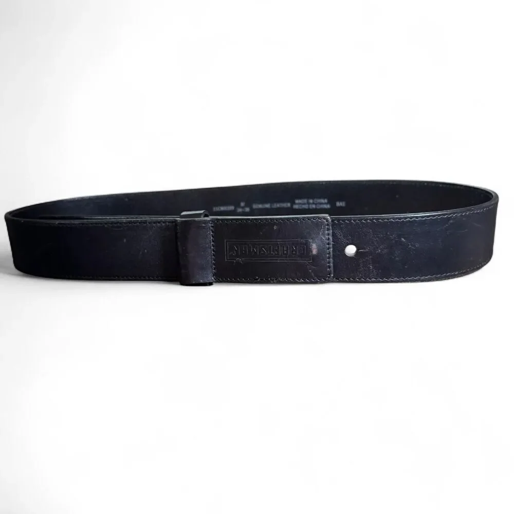 Craftsman Men's Black 1.5in wide Belt with logo belt buckle size medium